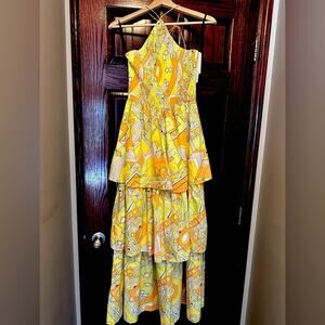 Anthropologie Tiered Halter Maxi Dress
S/W/F NWT size S